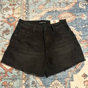 🖤 NWT Sincerely Jules Super High Rise Black Cutoff Denim Shorts Size 24